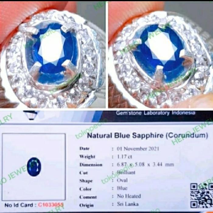 NO HEAT BLUE SAFIR SRILANKA SAPPHIRE CEYLON BATU NATURAL