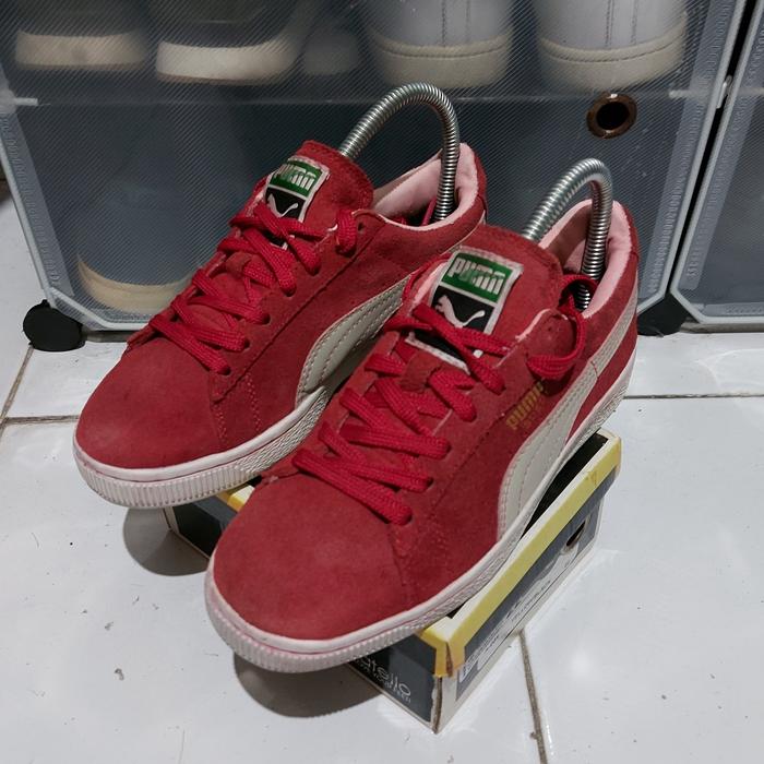 Sepatu Puma Suede Merah Ori