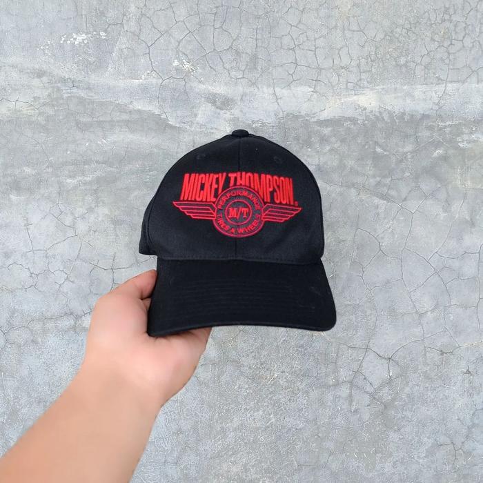 Topi Flexfit Baseball Pria Mickey Thompson Original Size S-M