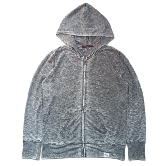 jaket Azul by moussy light hoodie zipper jacket casual washed grey faded