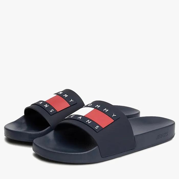 Sandal pria TOMMY JEANS - LOGO EMBOSSED POOL SLIDES