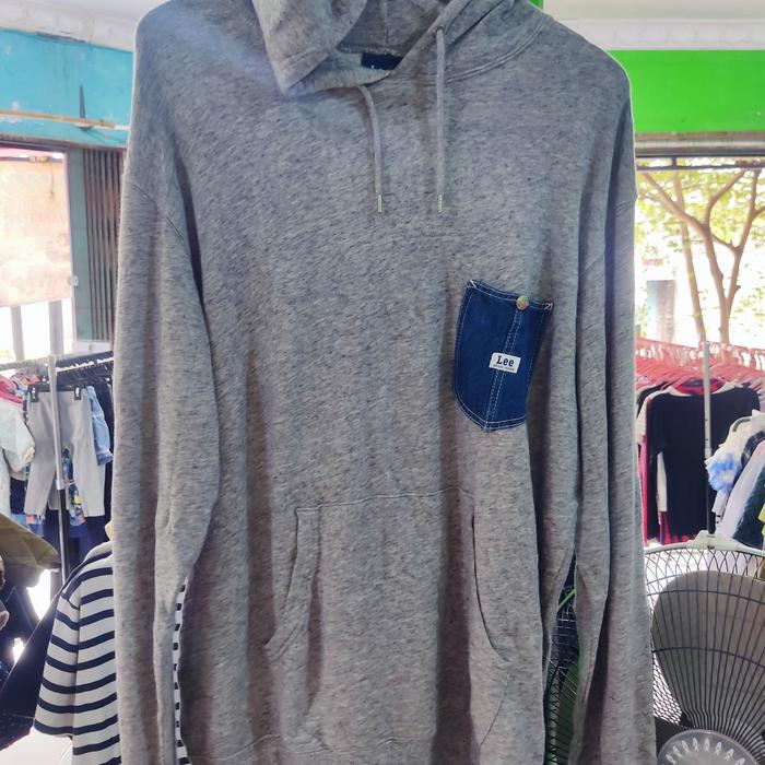 sweater hoodie lee jeans original ukuran besar