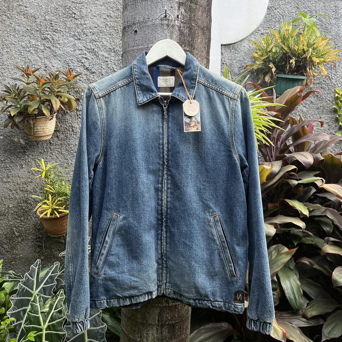 NUDIE TORKEL ZIPPER DENIM JACKET JAKET JEANS VINTAGE BLUE ORIGINAL