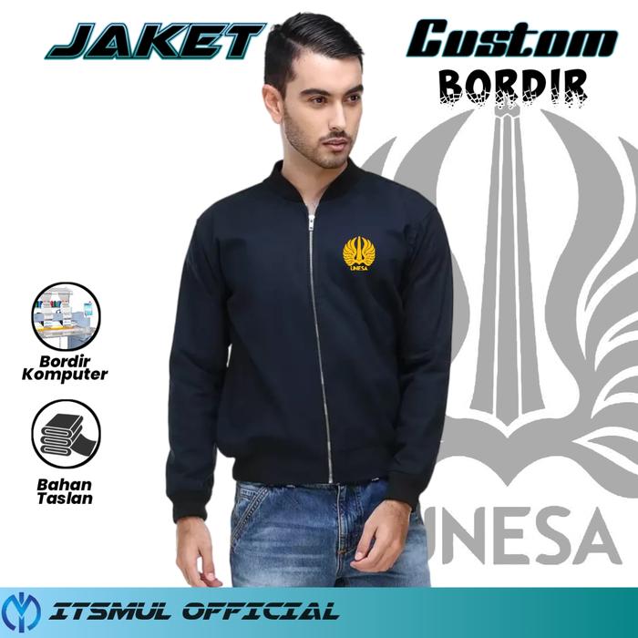 Jaket Universitas Negeri Surabaya Jaket UNESA Bomber Bordir Custom
