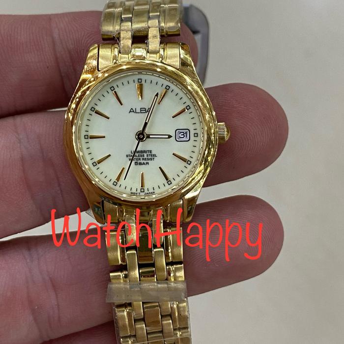 ALBA AXT850X1 AXT850 LADIES ANALOG QUARTZ MOVEMENT LUMINIOUS DIAL GOLD STAINLESS STEEL AXT850X BEST 