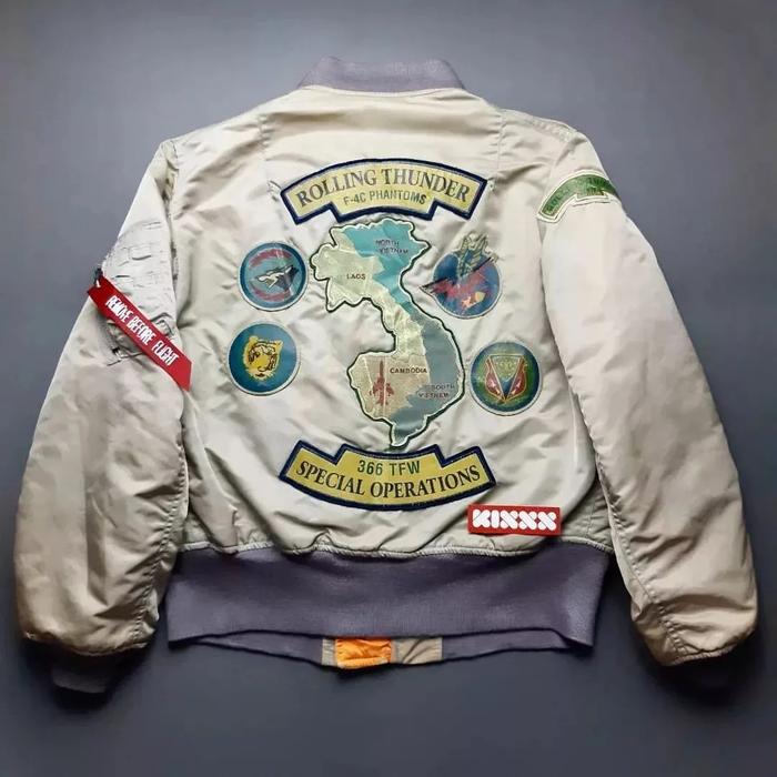 Rare Vintage Avirex Rolling Thunder MA1 Bomber Jacket