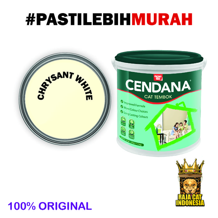 Cat tembok Interior // Mowilex Cendana CHRISANT WHITE 25KG Kemasan Pail