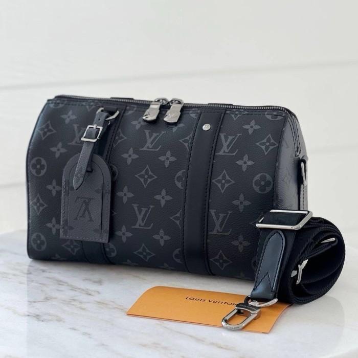 Louis Vuitton LV City Keepall Monogram Eclipse Black Grey