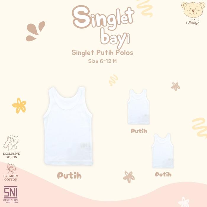 singlet baby polos 6-12 bulan Nary