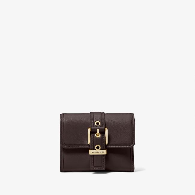 MICHAEL  MICHAEL KORS Dompet Lipat Tiga Kulit Kecil Colby - Smokey Olive