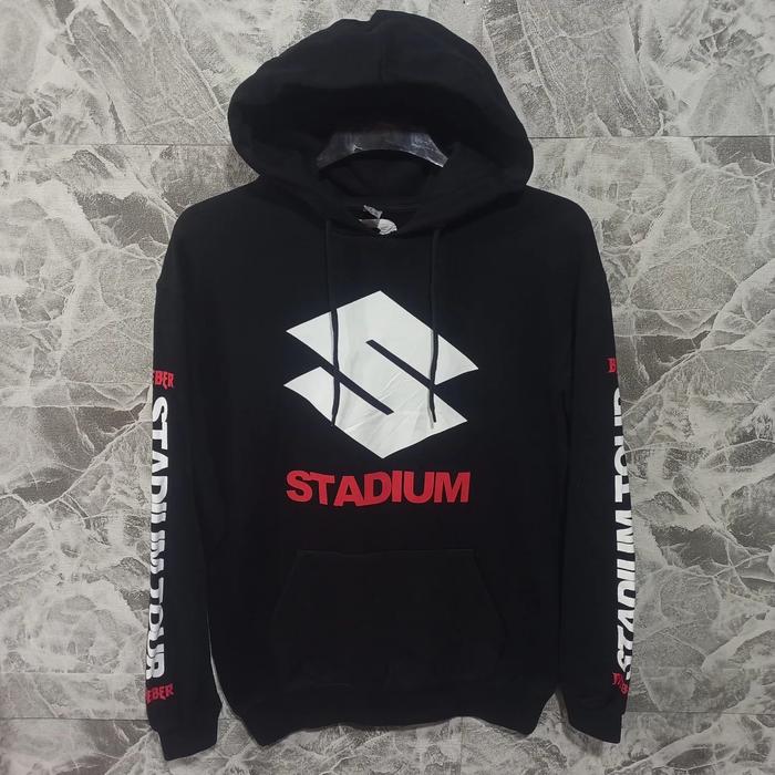 hoodie pria motor TEAM BIEBER SUZUKI STADIUM sz L sablon mulus