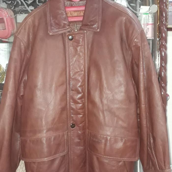 Jaket kulit asli Ventura coklat
