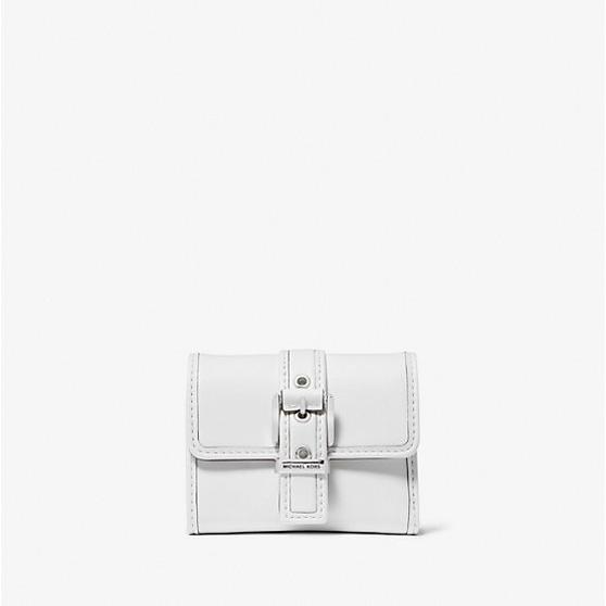 MICHAEL MICHAEL KORS Dompet Lipat Tiga Kulit Kecil Colby - Optic White