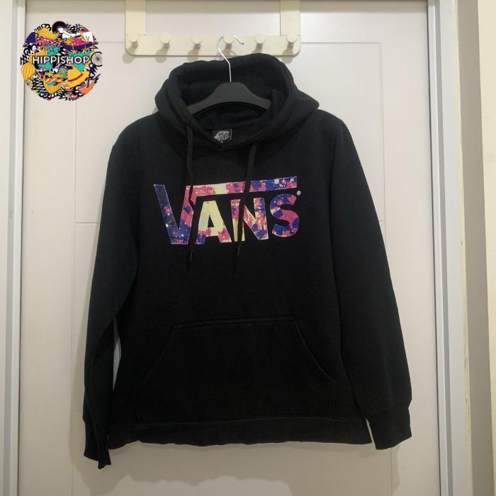 Thrift hoodie murah wanita vans sweater bekas hitam cewek second seken