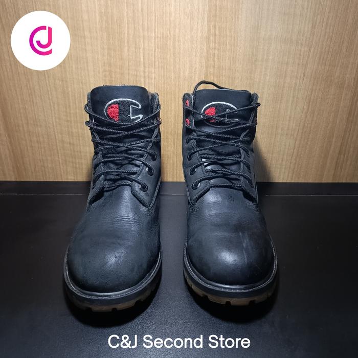 SEPATU TIMBERLAND X CHAMPION Boots Black Size 37.5