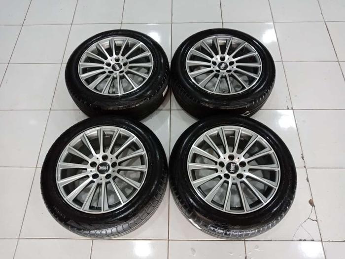 VELG SEKEN MERCEDES BY HSR AMG  MURAH RING 17 LUBANG 5X112 PAKET BAN 225 55 R17 PHI KONDISI AMAN
