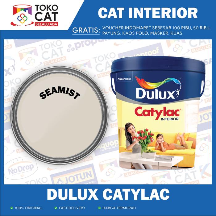 Cat Tembok Interior | Dulux Catylac Tinting ( SEAMIST ) 25kg | KEMASAN PAIL