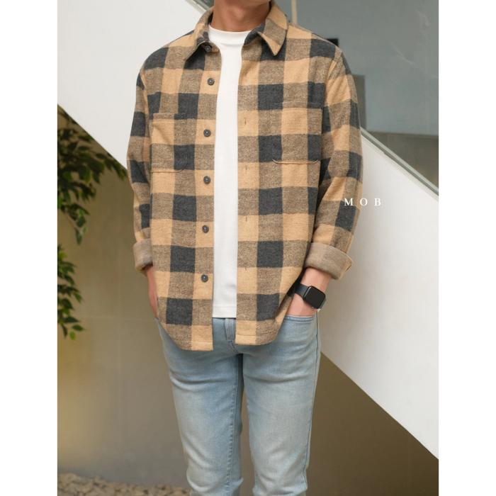 Shirt Jaket Flannel Good Fellow Bronze Plaid Original