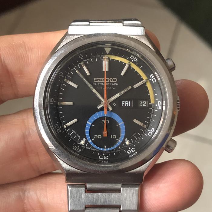 Seiko 6139 7060 chronograph blue eyes vintage