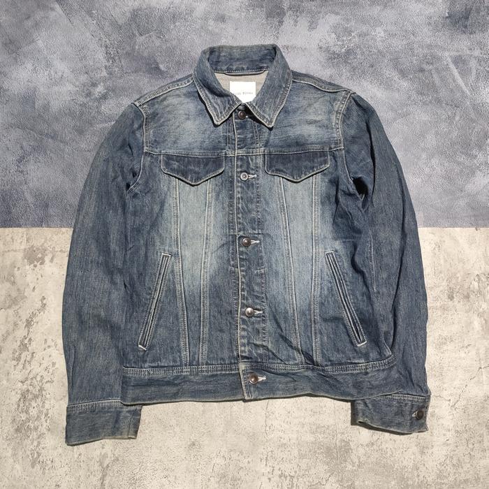 jaket denim jeans trucker pria bliss point seldevge bekas