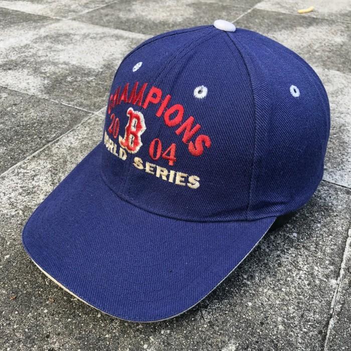 Topi MLB BOSTON 2004 VINTAGE bekas thrift second new era vtg baseball biru navy