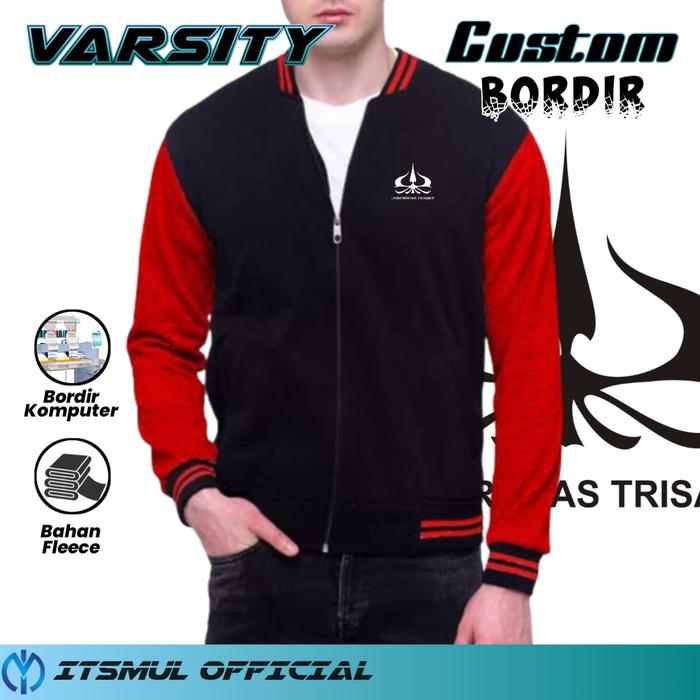 Jaket Varsity Baseball Universitas Trisakti Bordir