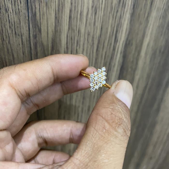 CINCIN EMAS KUNING40% WANITA NATURAL BERLIAN EROPA0,52ct/16pcs NA481