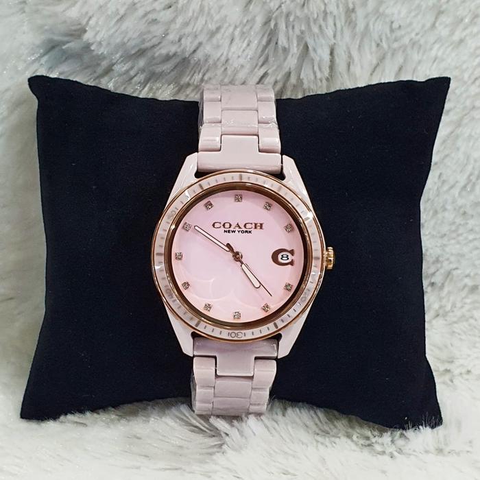 jam tangan wanita coach keramik pink