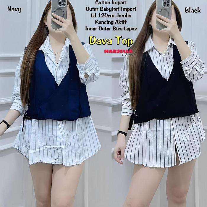 Dava top blouse atasan wanita dewasa simple modis cantik kekinian 26/8/24