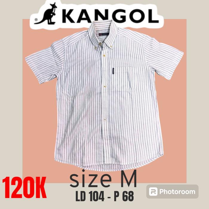 Kemeja salur KANGOL preloved