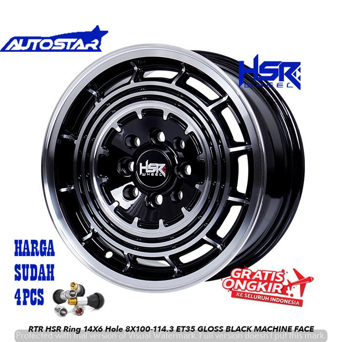 Velg Mobil Celong Ring 14 HSR RTR Untuk Jazzidsi City Brio Estilo Karimun Wagonr Spresso Baleno i10