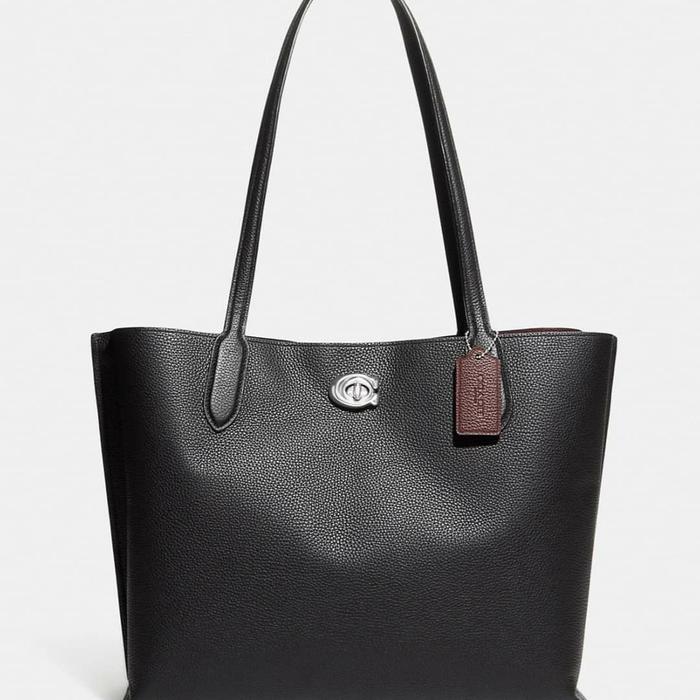 Coach willow tote black shoulder bag