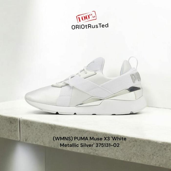 Sepatu sneaker  PUMA Muse X3 'White Metallic Silver' 375131-02