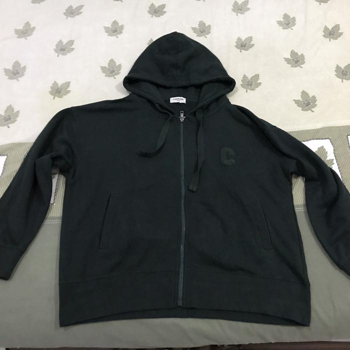 Cacharel Hoodie Berzipper Hijau Botol