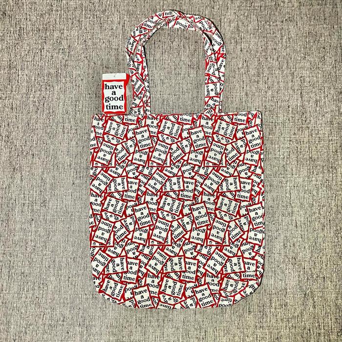 Have A Good Time Frame Pattern Tote Bag