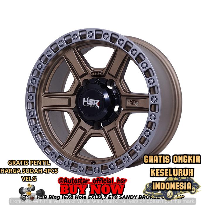 menjual velg mobil offroad 4x4 cocok untuk mobil jimny,escudo katana dll hsr xts01 R16 lubang pcd 5x