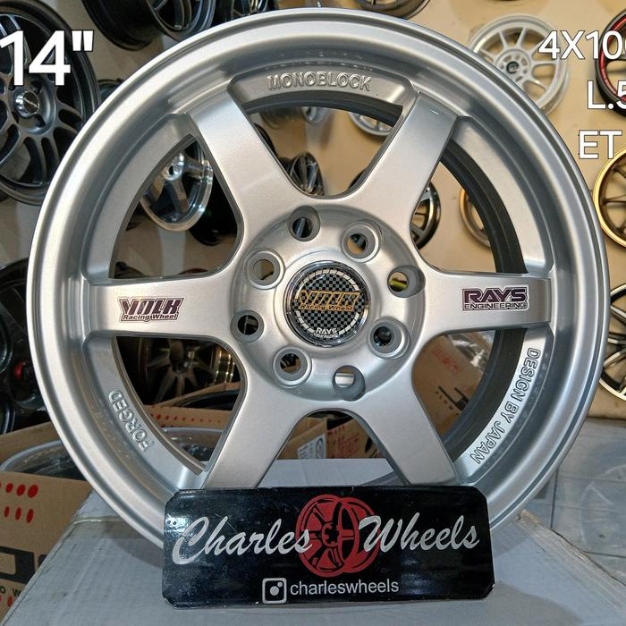 VELG TE37 SILVER Ring 14 BARU