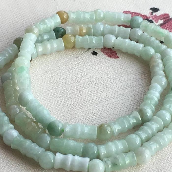 Kalung Batu Giok Jadeite Jade Crystal beads Necklace