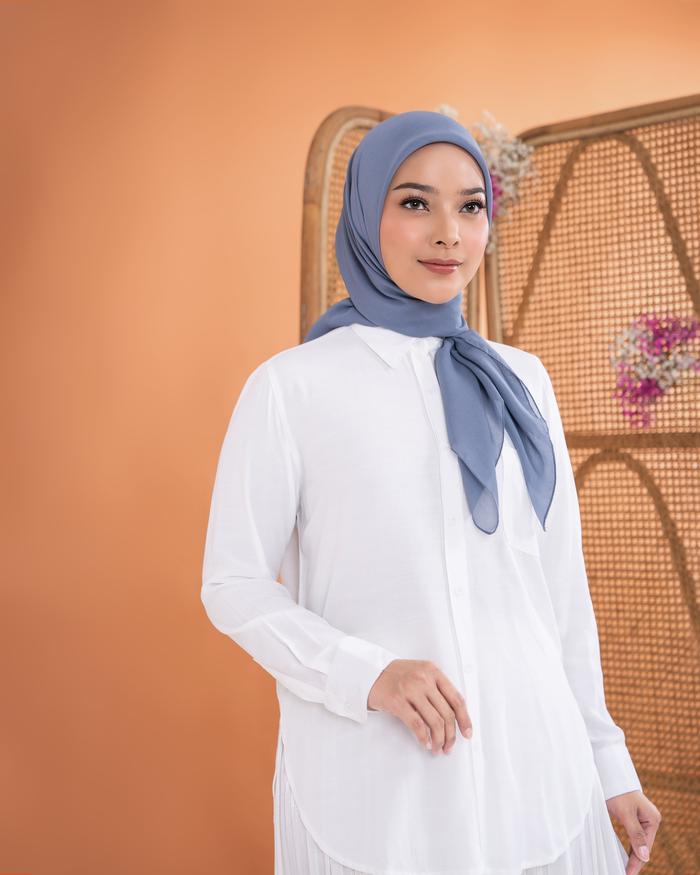 ZM Zaskia Mecca - Sana Dark Grey Hijab Kerudung Segi Empat