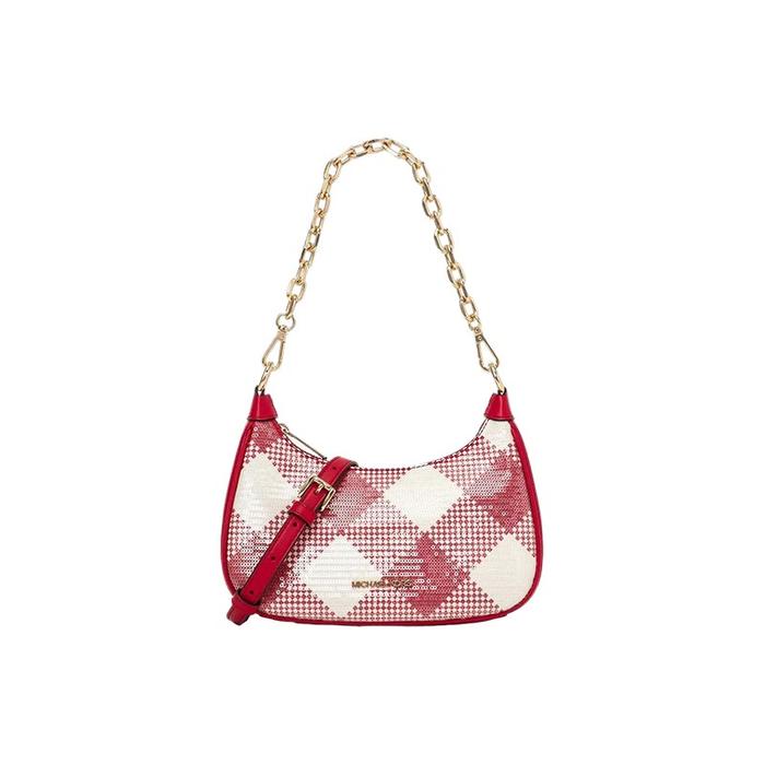 Tas Wanita Branded MK Cora Medium Zip Pouchette Bag - Red Multi