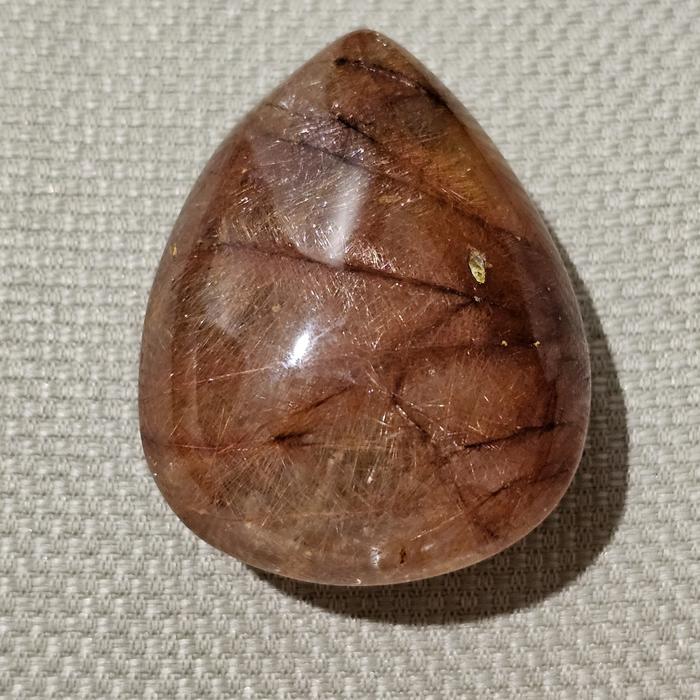 Batu kecubung natural serat cendana , serat emas merah asli big size.