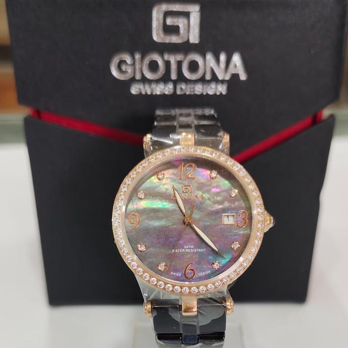 jam tangan wanita giotona original rantai ceramic