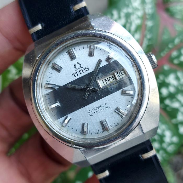 Jam Tangan Titus Moby Dick Sky Blue Automatic Original Very Rare Item
