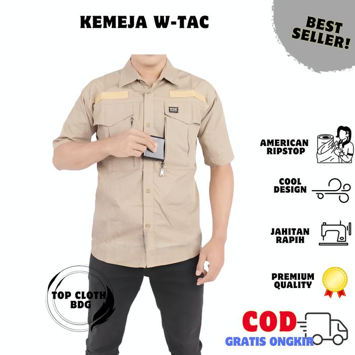 kemeja tactical lengan pendek wtac