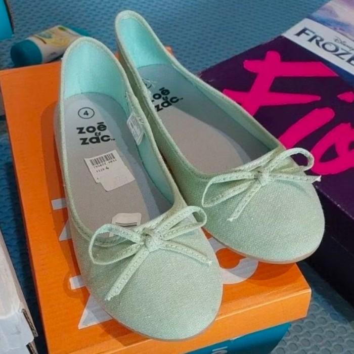 size 36 ZOE AND ZAC KIDS by PAYLESS hijau sepatu flat anak