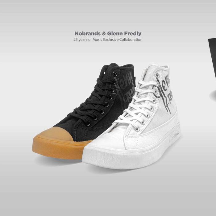 NOBRANDS x Glenn Fredly AllWhite/BlackGum Original Lokal Murah
