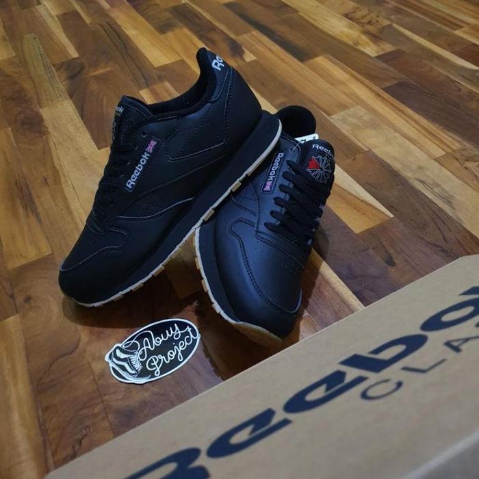 Reebok Classic Leather Black Gum Reebok Leather Classic Murah