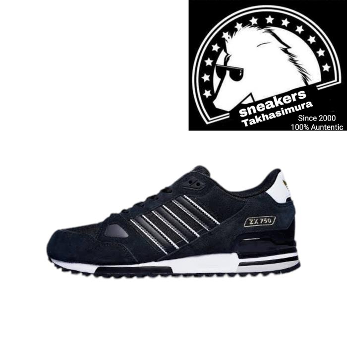 Adidas ZX 750 Black Black Pria