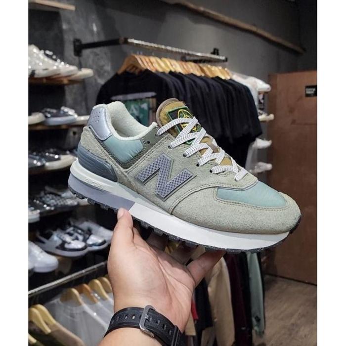 SEPATU NEW BALANC3 NB 574 X STONE ISLAND BNIBWT LEGACY Murah