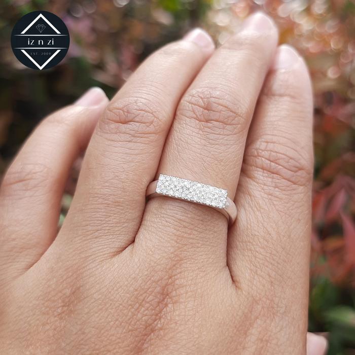 no. 6a cincin perak wanita berlian eropa 0.30ct
